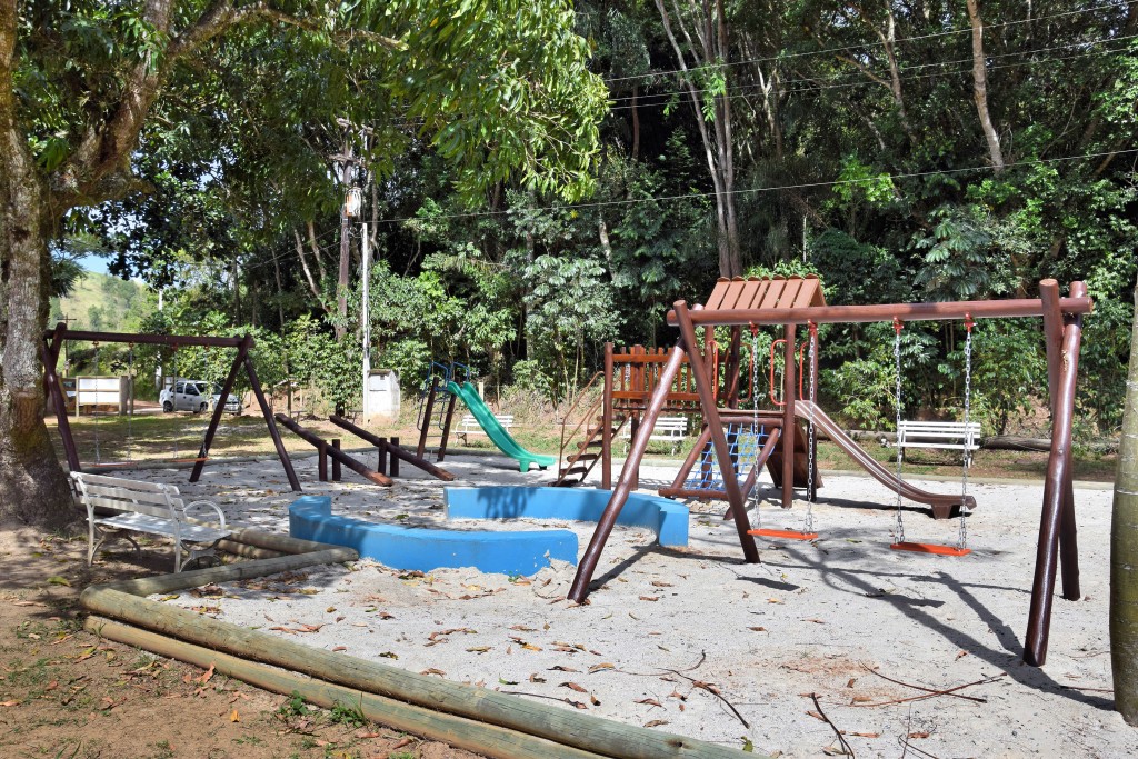 Área no parque do Taboão faz parte da estrutura disponibilizada para atender crianças da cidade (Foto: Divulgação PML) 