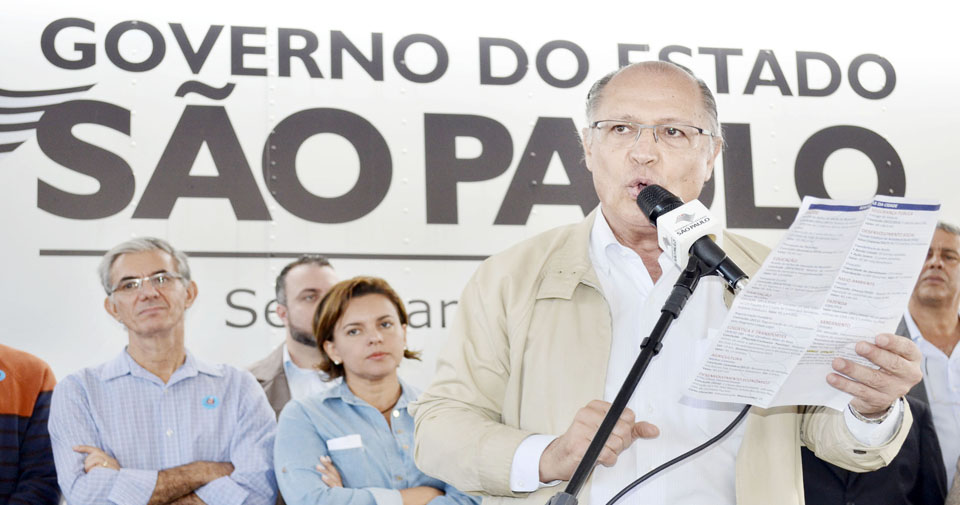 O governador Geraldo Alckmin, durante apresentação de programa estadual “Mulheres do Peito” e entrega do Pronto Atendimento em Piquete (Foto: Leandro Oliveira)