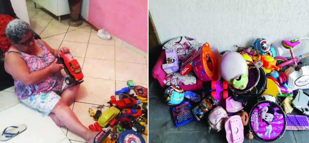 Voluntária recupera brinquedo que será doado para crianças em Cruzeiro; entidade espera cada vez mais adesões para o Dia das Crianças (Foto: Divulgação Fábrica dos Sonhos)