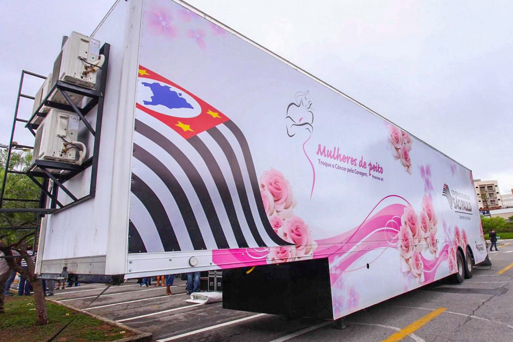 Unidade da carreta da mamografia; exames chegam em Ubatuba terça-feira (Foto: Reprodução)