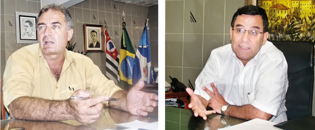 Ernaldo Marcondes e Márcio Siqueira; prefeitos em 2015, eles tiveram as contas rejeitadas pelo Tribunal de Contas e Câmara de Aparecida (Foto: Arquivos Atos)