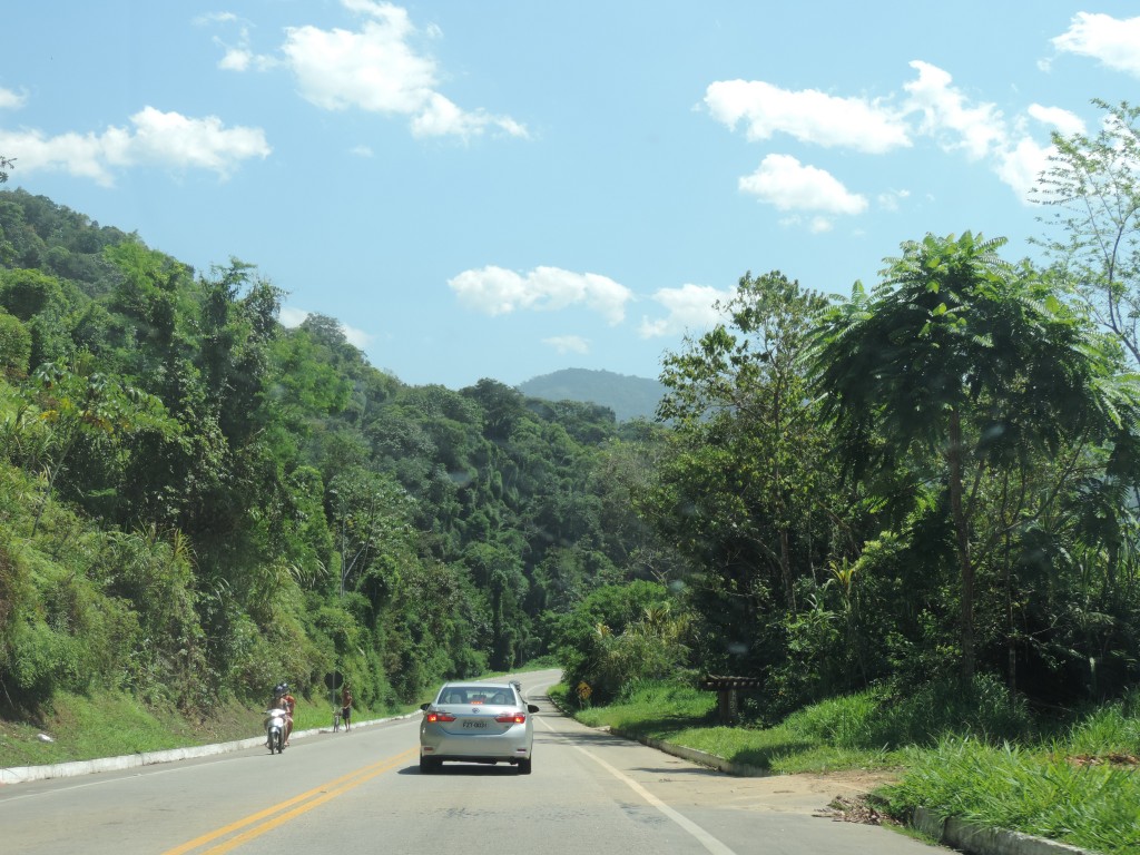 Rodovia em Ubatuba que dá acesso a praias; cidade discute taxa de turismo (Foto: Rafaela Loureço)